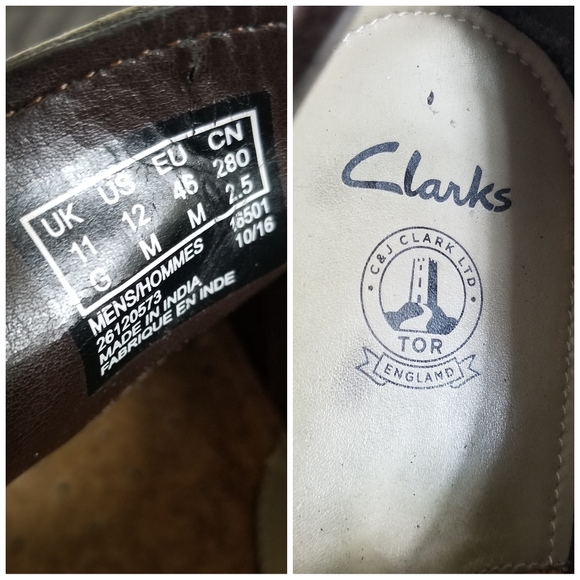 Clarks Pitney Walk Dark Brown Leather Derby Dress Shoes Men’s Size 12 main image 5